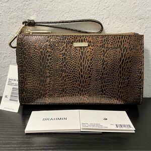 Brahmin Daisy CHOCOLATE & COPPER Leather Unknown Color Name